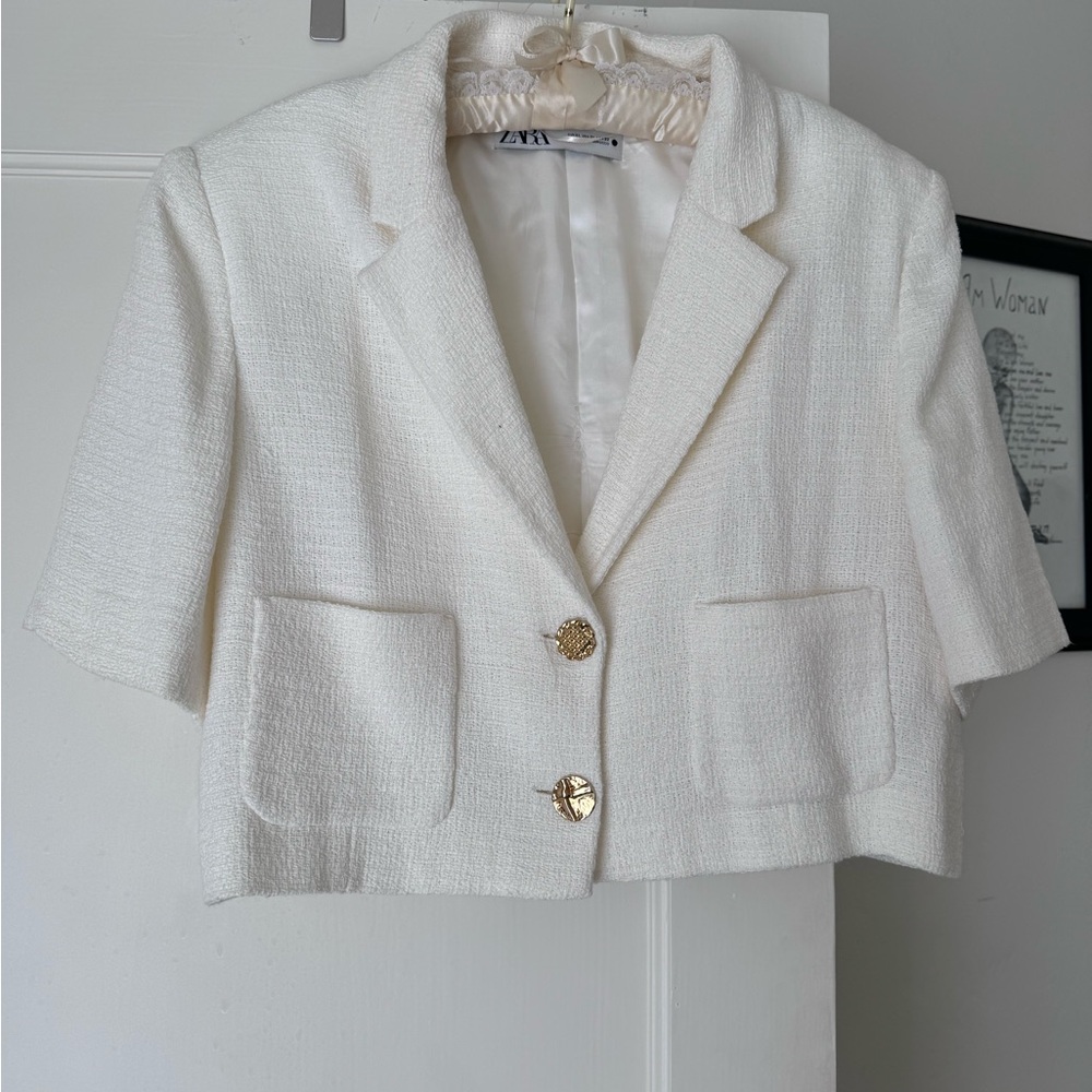 Zara Cropped Blazer Xl